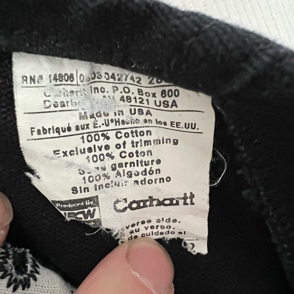 Carhartt Men's Overalls Romper Jumpsuit Bib Pants Black Canvas Jeans - Picture 11 of 16